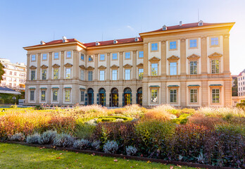 Liechtenstein City palace and gardens in Vienna, Austria - obrazy, fototapety, plakaty
