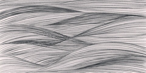 Fondo, banner de líneas formando ondas en colores negros. Textura, recurso gráfico. Fondo abstracto con patrón geométrico de líneas negras © Laura Bustos