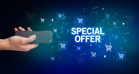 male hand holding wireless peripheral