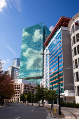 Urban Street Scene in Uptown Charlotte, North Carolina 