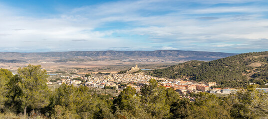 Panoramic Biar town, Valencia community, Alicante, Spain