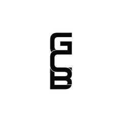 gcb initial letter monogram logo design