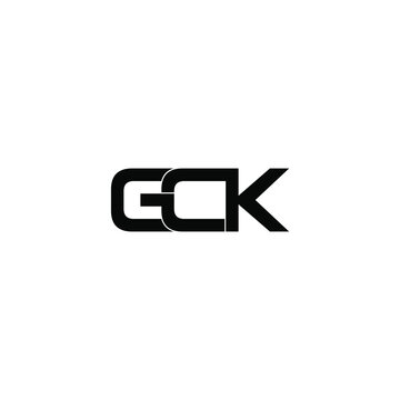 gck initial letter monogram logo design
