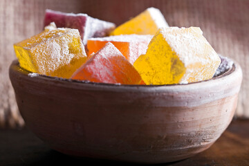 Sweet Turkish delicacy in a bowl