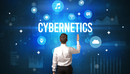 Rear view of a businessman