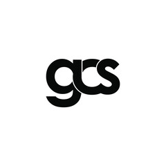 gcs initial letter monogram logo design