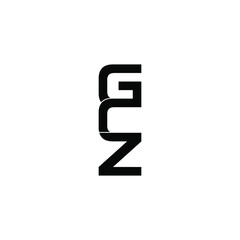 gcz initial letter monogram logo design