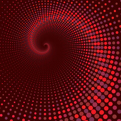 Dotted Halftone Vector Spiral Color Pattern or Texture