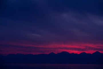 The unique beauty of the sunset