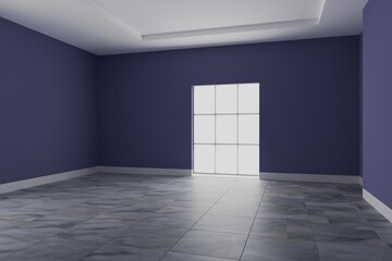 empty room interior 3d rendering
