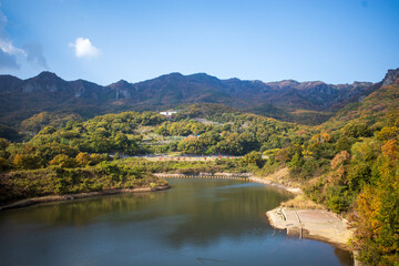 Fototapeta na wymiar 日本の小豆島の美しい秋の風景