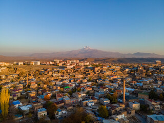 Obraz premium View of Kayseri incesu district with Erciyes Mount background