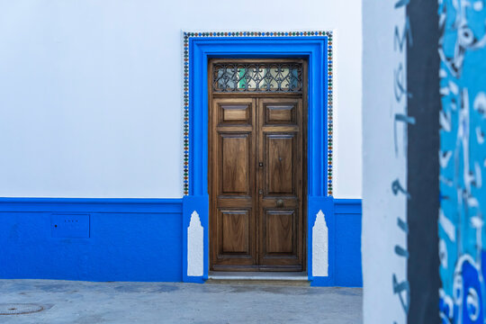 Arabic Oriental Styled Door In Asilah, Morocco
