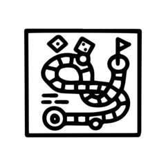 board game line vector doodle simple icon
