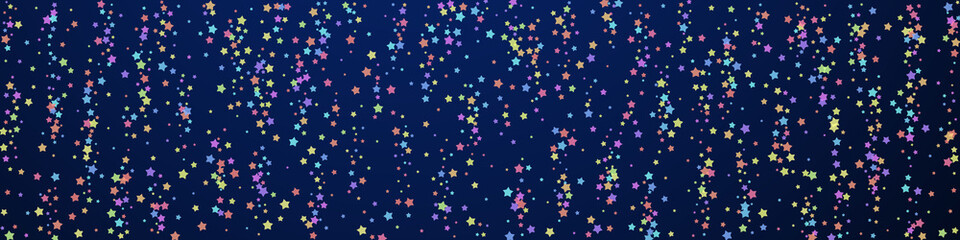 Fototapeta na wymiar Festive quaint confetti. Celebration stars. Colorf
