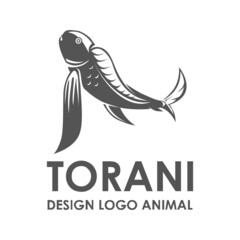 sea Animals Vector Logo Design,Flying Fish