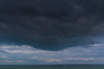 Stormy clouds post sunset evening Dark Thunder 
