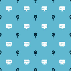 Set Balloons and Vote on seamless pattern. Vector