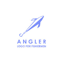 Professional Angler Vector Logo Design