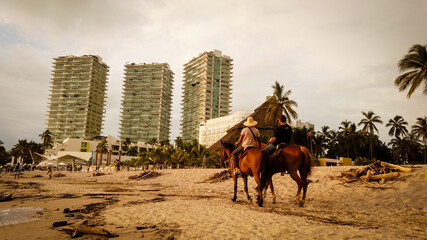 Naklejka premium riders on the beach
