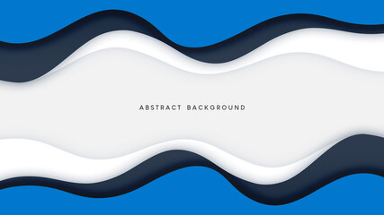 Abstract blue vector background with white space for text