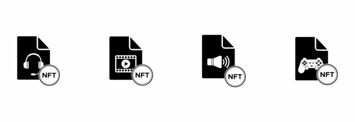 NFT file icon, NFT file vector sign symbol