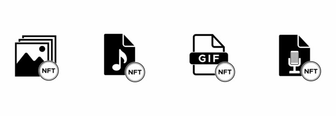 NFT file icon, NFT file vector sign symbol
