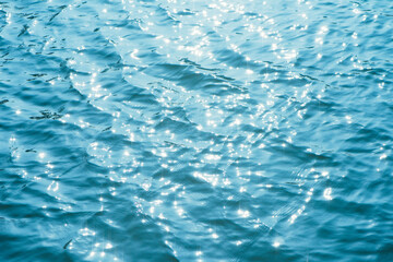 Surface water in the sunshine texture background
