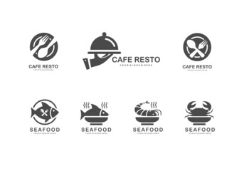Restaurant logo set