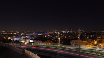 Fototapeta premium istanbul bridge nightlife 2