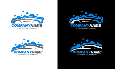 Car wash logo set