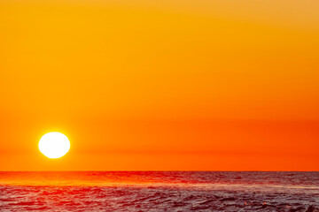 The Sun Rises On The Pacific Ocean In Baja California