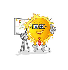 sun marketing character. cartoon mascot vector