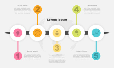 Fototapeta premium Business plan infographic Icon template. Vector.