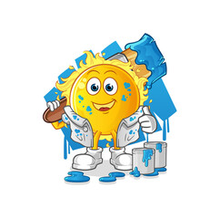 sun painter illustration. character vector