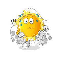 sun running illustration. character vector