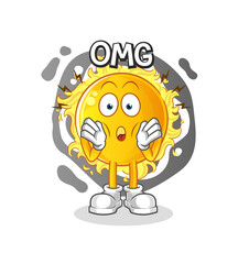 Fototapeta premium sun Oh my God vector. cartoon character