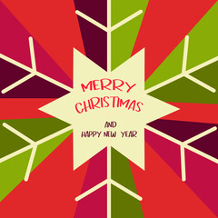 Beautiful Christmas card to wish an happy new year and an happy Holidays Vectorial typography illustration. 