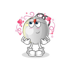 computer mouse shy vector. cartoon character