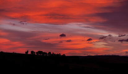 sunset in the country 