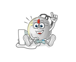 computer mouse playing video games. cartoon character