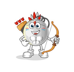 computer mouse native american tribe. cartoon mascot vector