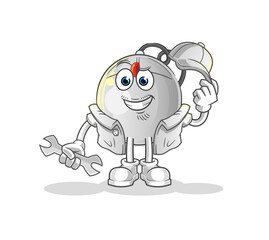 computer mouse mechanic cartoon. cartoon mascot vector