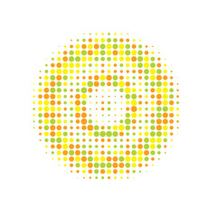 Colorful Halftone Art. Abstract Element. Texture Dots. Dot Background. Circle Element. Gradient Backdrop. Effect Gradation. Round Backdrop. Design Art.