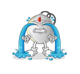 computer mouse crying illustration. character vector