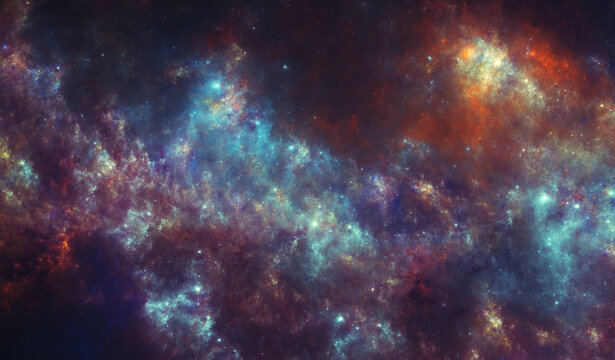 Fototapeta Fictional Space - Cloud Bloom Nebula - High Resolution (13k)