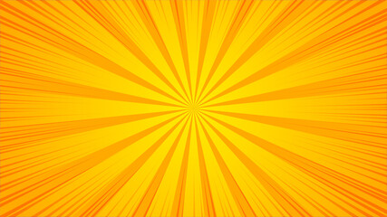 orange Sunburst pattern. sunrise background. Radial rays background. Retro sunburst background template, Thumbnail background, tube pop