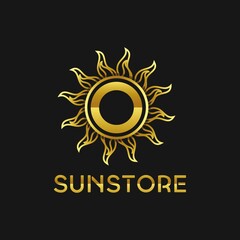 Sun logo gold for company