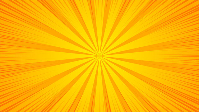 orange Sunburst pattern. sunrise background. Radial rays background. Retro sunburst background template, Thumbnail background, tube pop