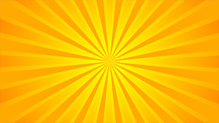 yellow Sunburst pattern. sunrise background. Radial rays background. Retro sunburst background template, Thumbnail background, tube pop